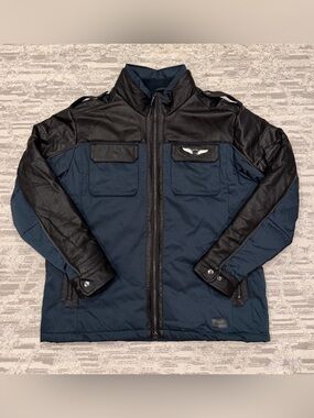Amazon Airline Pilot Bomber Leather Jacket By Luly Yang Men’s XL Aviator Rare